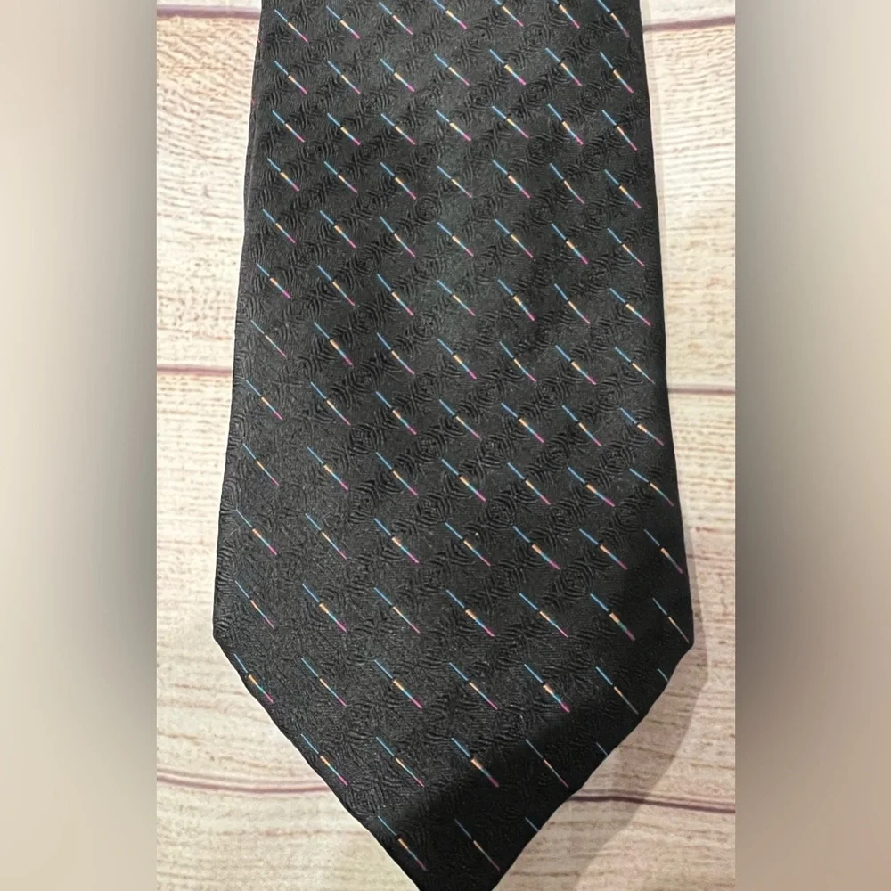 Daniel De Fasson Studio Mens Tie Black 100% silk 60
